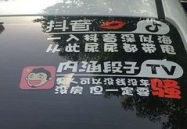 车后玻璃贴内涵段子,幽默诠释行车安全与个性表达